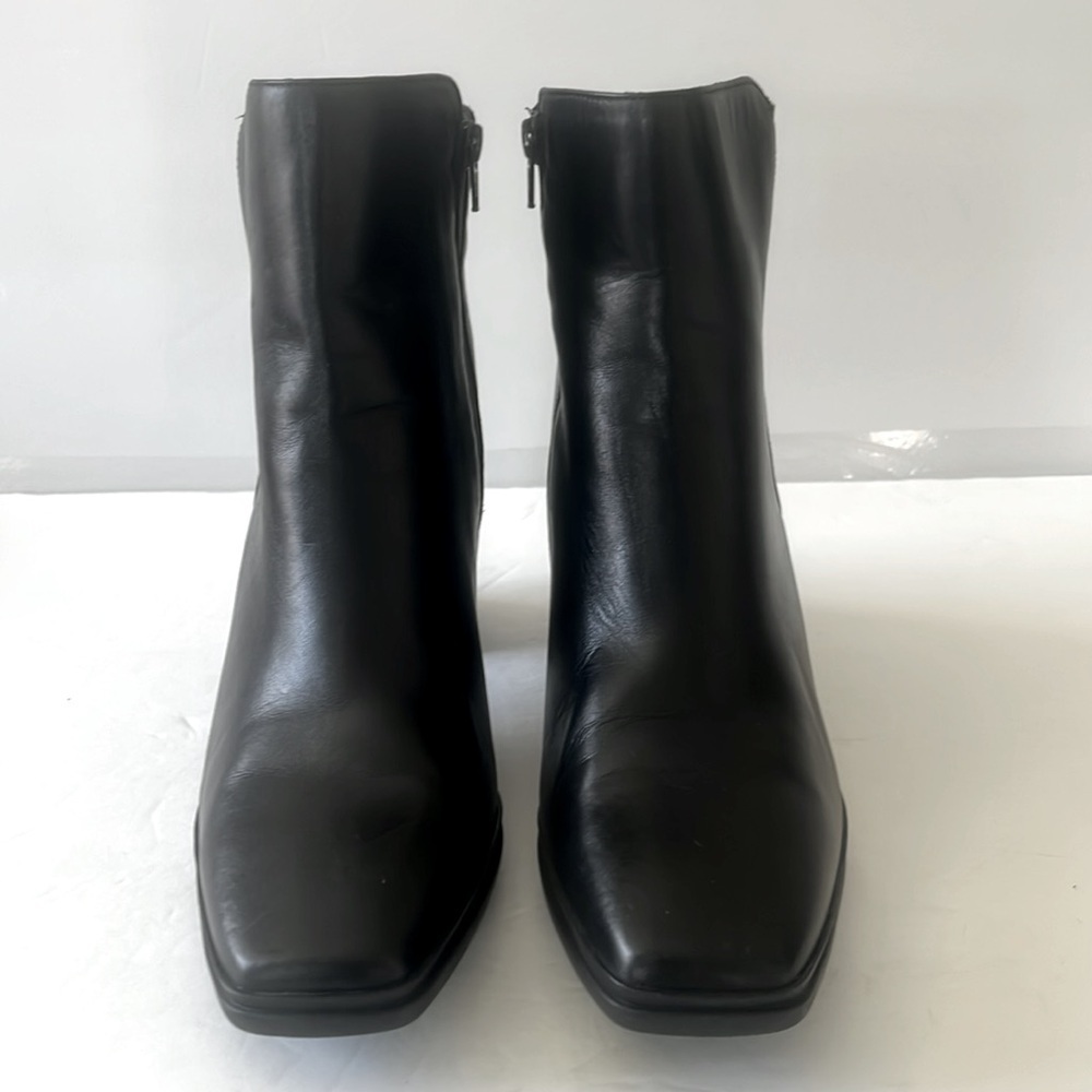 NATURALIZER Womens Black Leather Ankle Boots Chunky Block Heel Shoes Size 11 NWT - Picture 6 of 8